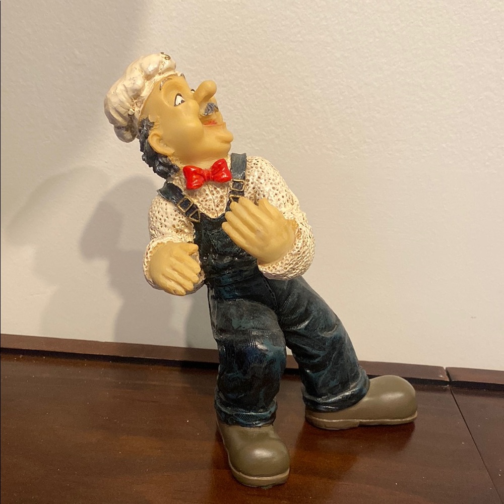 Vintage Italian Chef Wine Bottle Holder